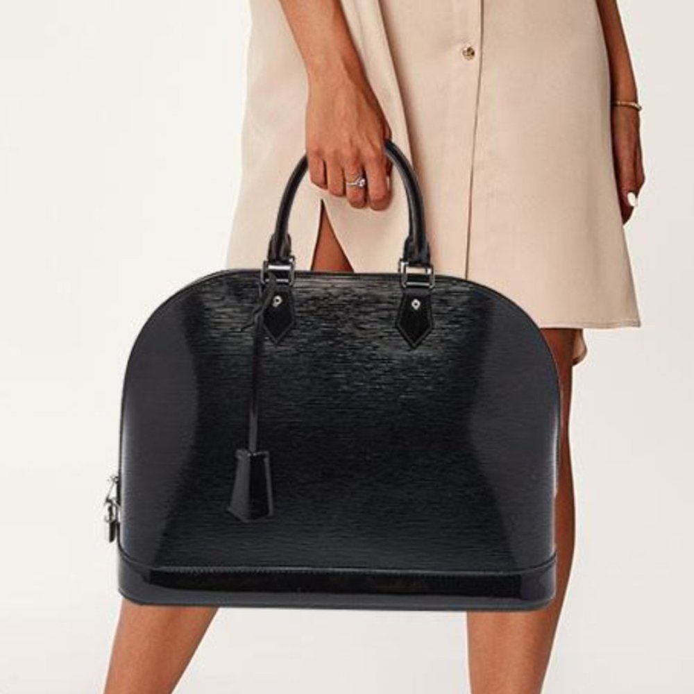 Louis Vuitton Black Electric Epi Leather Alma GM Bag